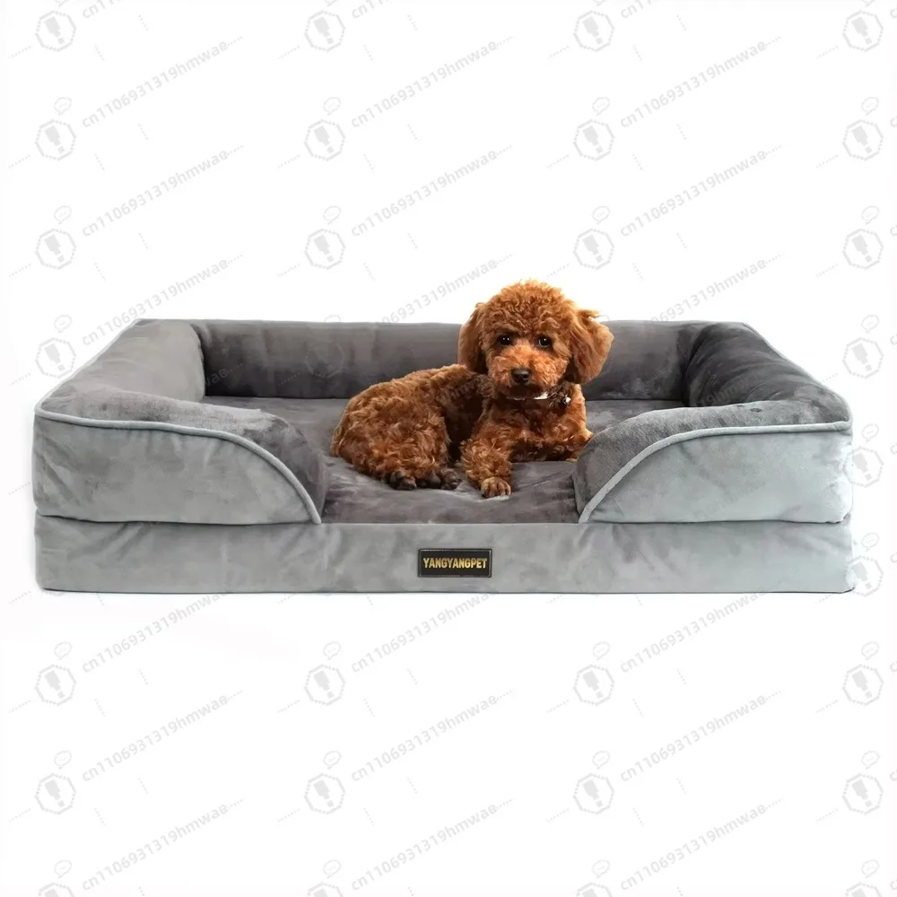 

Flannel Pet Bed, Removable Jacket, Pet Comfort Mattress, Kennel