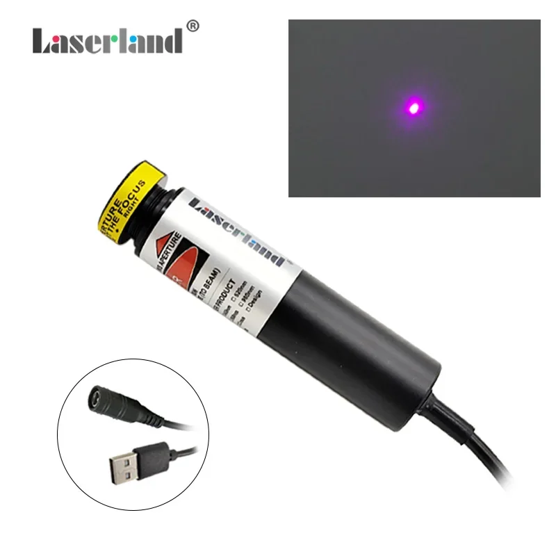 405nm 100mW 200mW Focusable Violet Blue Laser Dot Diode Module