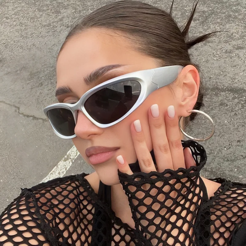 Y2k neue Punk Sport Sonnenbrille für Männer Frauen Luxusmarke Designer Sonnenbrille Herrenmode Vintage Sonnenbrillen UV400 Brille Brillen – Detail 7