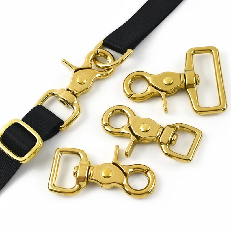 

Meetee 2/5Pcs Pure Brass Carabiner Clips Buckle 14-38mm Backpack Strap Lobster Clasp Dog Collar Trigger Snap Hook DIY Hardware