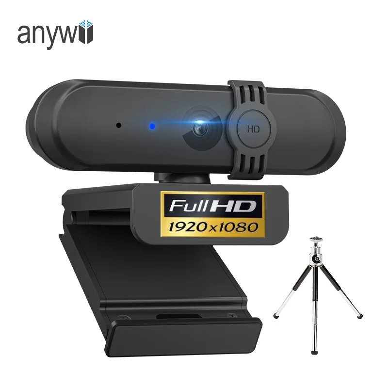 Anywii 1080P USB WebCam HD Câmera Webcam para Computador PC Laptop com Microfone