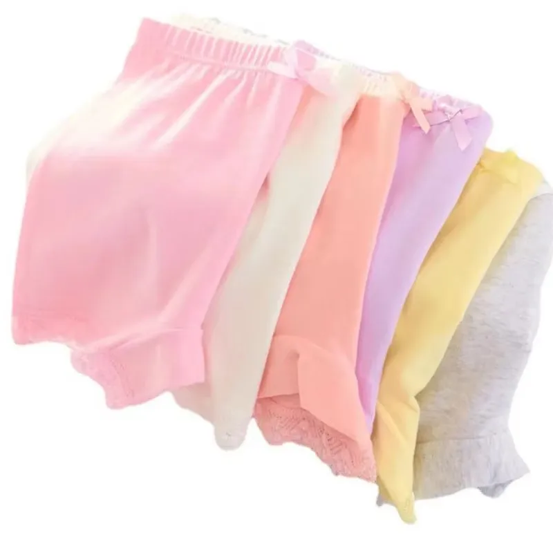 1pcs Girls Safety Shorts Soft Cotton Candy Color Solid Color Comfortable Kids Sports Leggings Casual Underwear Panties