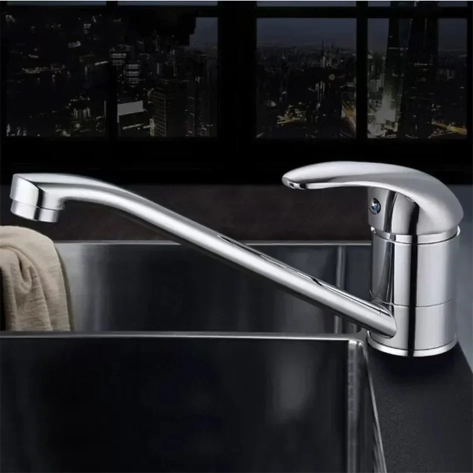 Tap Kitchen Faucet Single Handle Sink Swivel Faucet Washbasin Water Nozzles Zinc Alloy Accessories Hot Cold Water