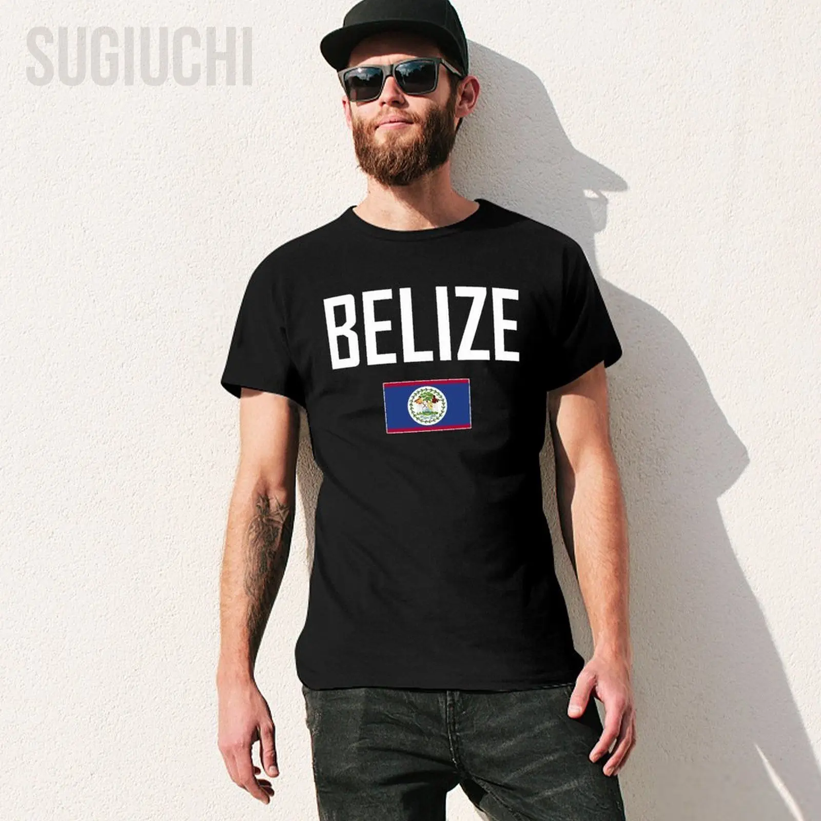 Unisex Men Tshirt BELIZE Flag And Font Tees T-Shirt O-neck T Shirts Women Boys 100% Cotton Clothing More Color