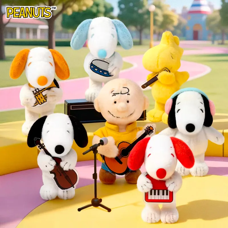 

Kawaii 13cm Genuine Snoopy Music Roaming Series Plush Pendant Doll Keychain Pendant Cute Birthday Gift Girl Christmas Gift