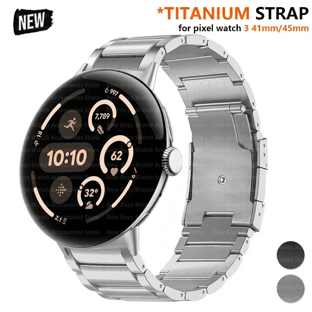 Cinturino in titanio per Google Pixel Watch 3 41mm 45mm Bracciale con cinturino Accessori sostituiti per cinturino Google Pixel Watch 1/2 41mm