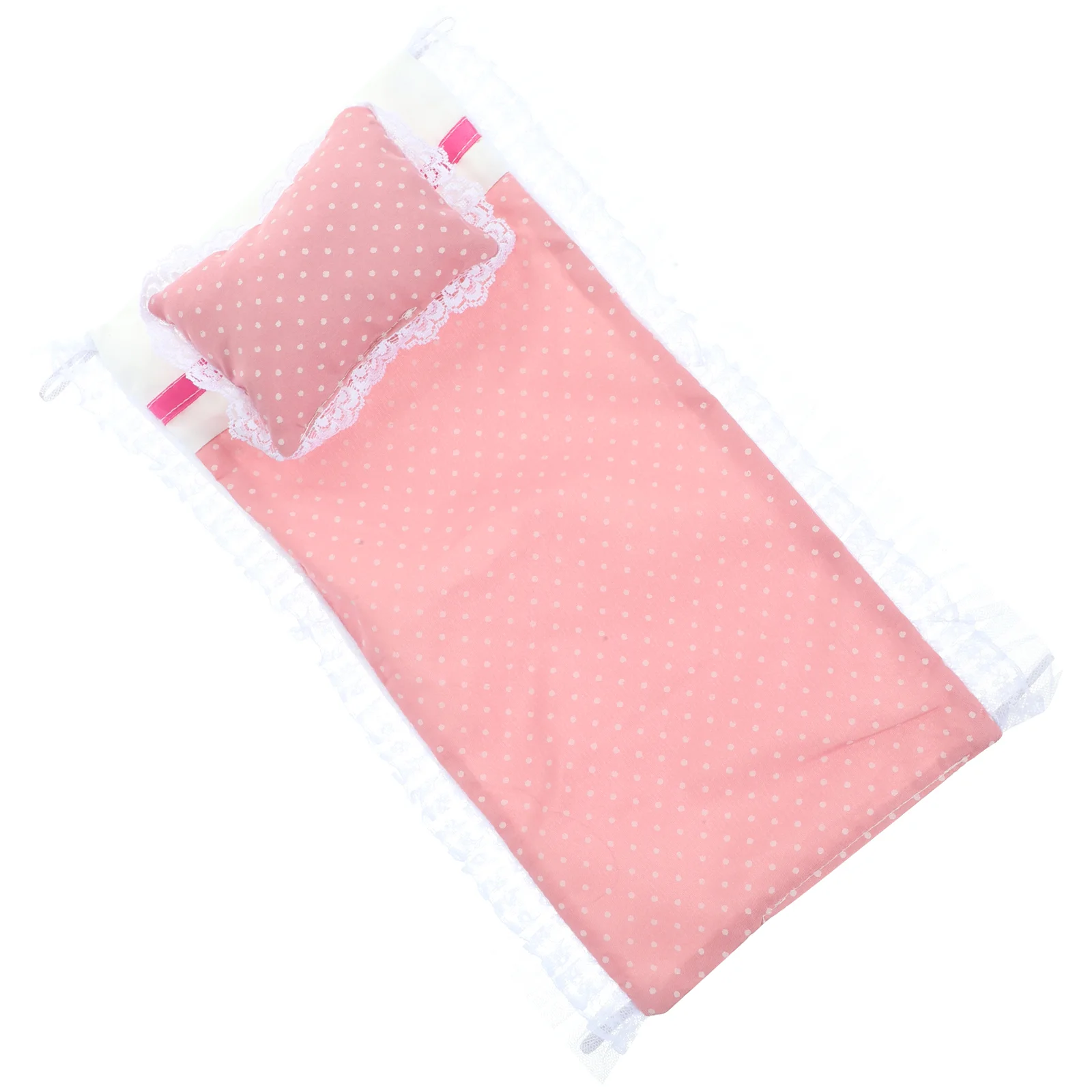 Baby Bedsheets Pink Pillow Quilt Accessories Set Mini Bedding Kit House Miniature Pillows for