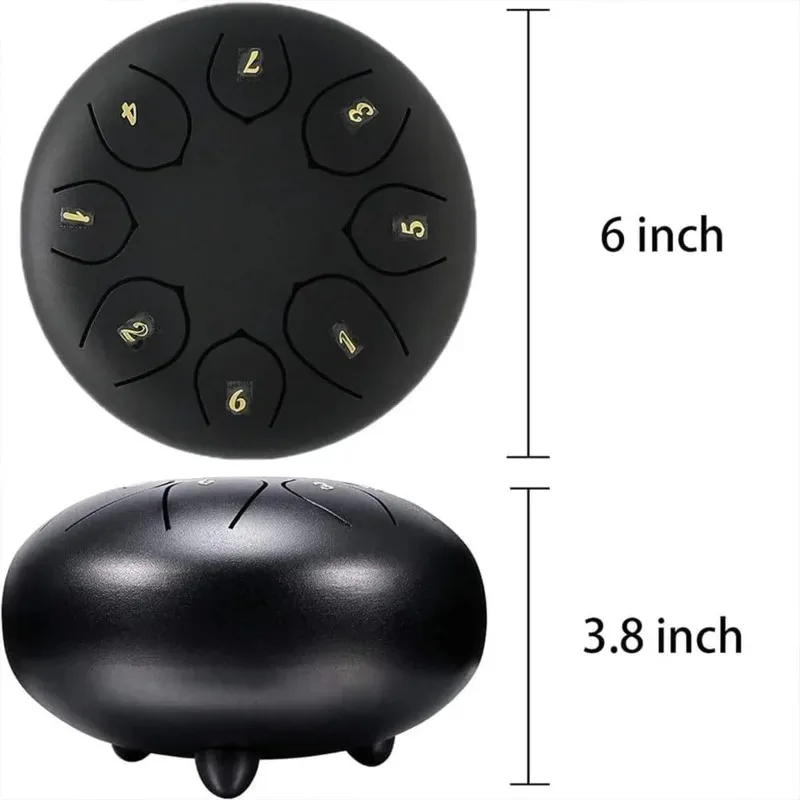 طبلة مطر 6 بوصة 8 نغمات للحديقة الخارجية طبلة يدوية للأطفال تنسى قلقك طبل طبلة أثيري قرص يدوي للكبار