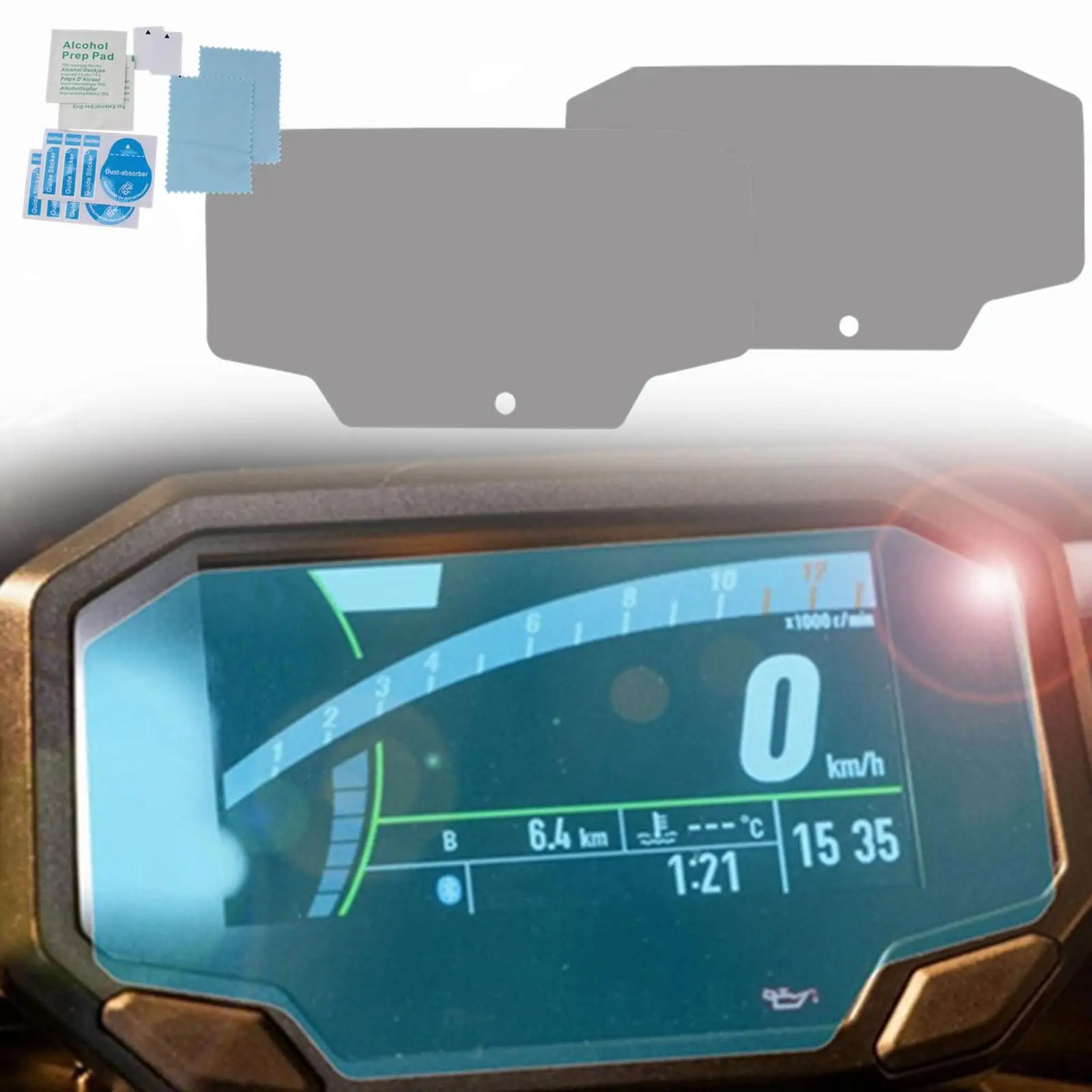 2 Pcs Cluster Scratch Protection Dashboard Clear Speedometer Protection Film