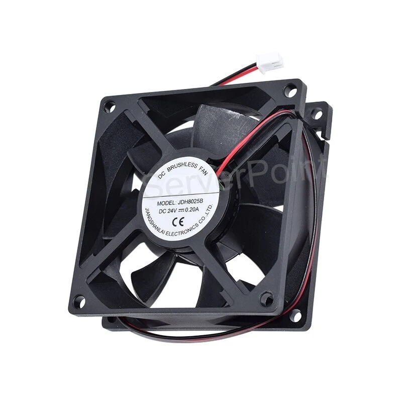 

Вентилятор для корпуса инвертора JDH8025B JSL 8025 24В 0.20А, двойной шарикоподшипник, 8 см, 2 провода