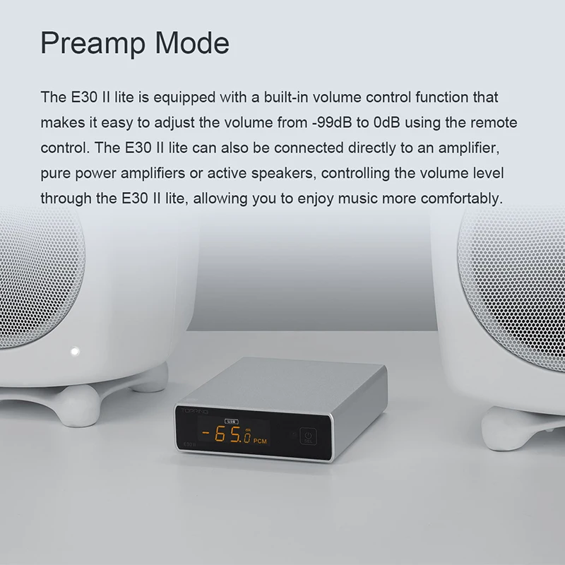 TOPPING E30 II 라이트 고해상도 데스크탑 디코더, E30II 라이트, AK4493S DAC 오디오 프리앰프 오디오, USB DAC