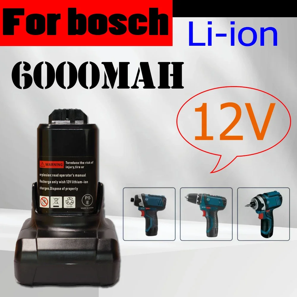 

for Bosch 6Ah Li-ion BAT420 BAT411 Replacement Battery 12V BAT411 BAT412 BAT413 BAT414 10.8V Battery Cordless Power Tools