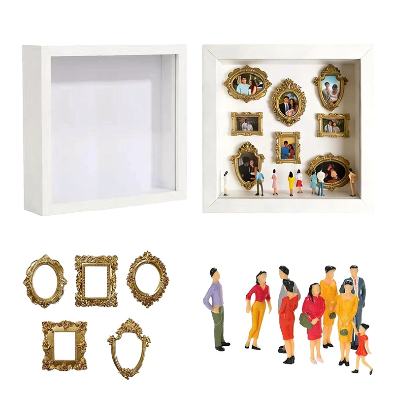 DIY Cat Silhouette Museum Box, LED Light Photo Display Case