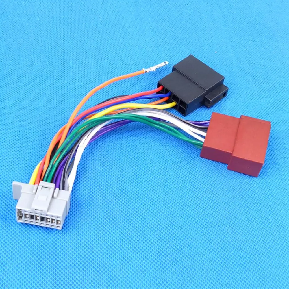 For Alpine Panasonic Car Radio Harness Adapter ISO Plug Cable Connector Audio System Modification Installation Wire
