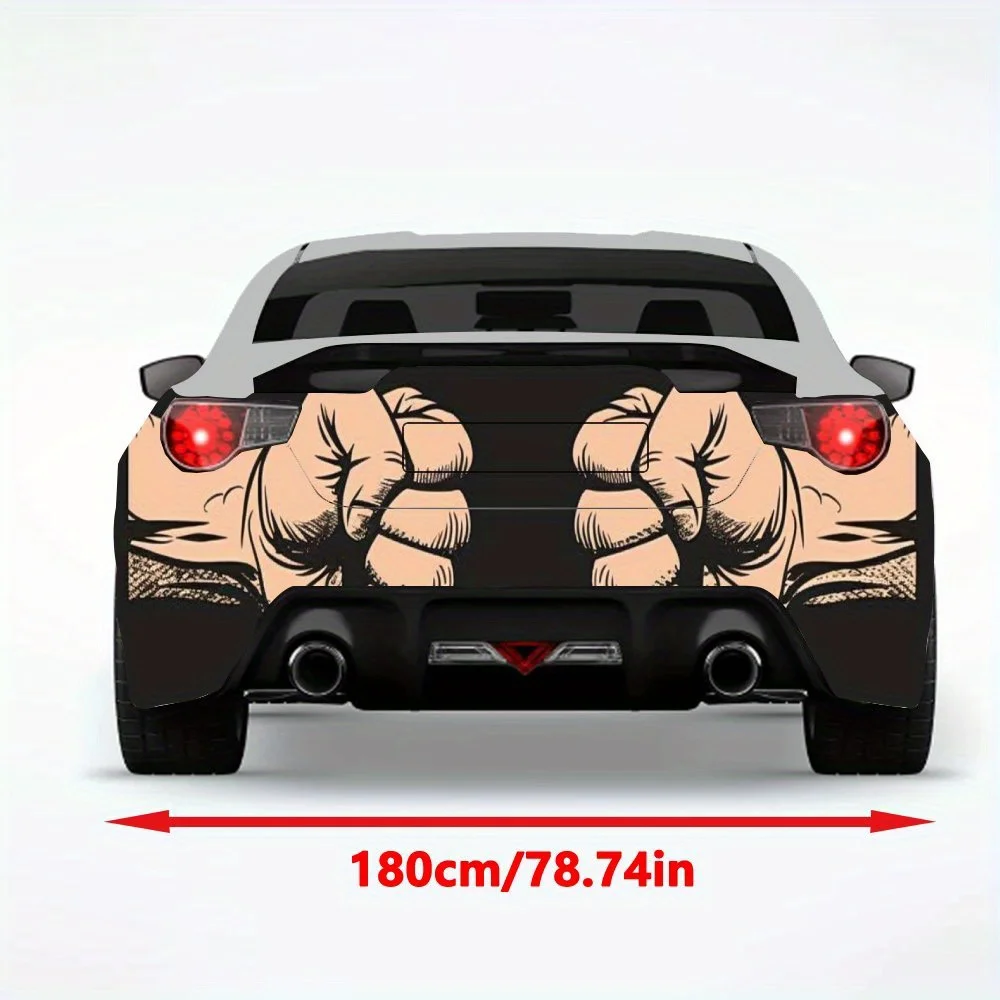 ملصق سيارة من فست كلاش - ملصق فينيل لخلف السيارة، ملصقات فينيل ذاتية اللصق مقاومة للماء لذيل السيارة والمصد، ديكور