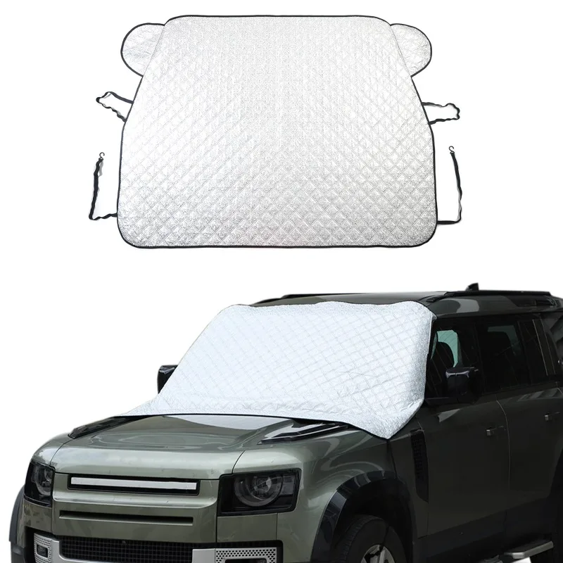 Car Winter Windshield Snow Cover Snowproof Anti-Frost Ice Control Sunshade Protector Cover For LR Defender 90 110 130 2020-2024