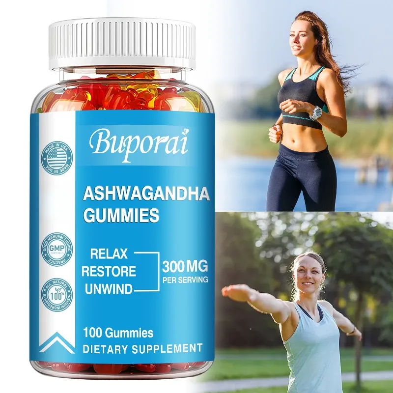 Ashwagandha Gummies - Energy & Endurance Supplement Brain & Memory Relief Stress Deep Sleep