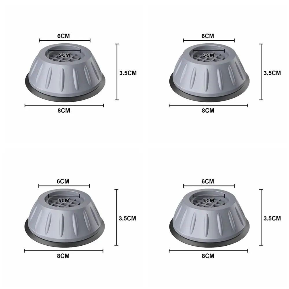 

Комплект из 4 универсальных антивибрационных и противоскользящих подставок-демпферов для стиральных машин, мебели и холодильников