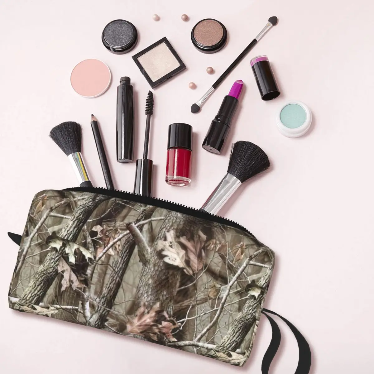 Custom Real Tree Camouflage Camo Pattern Travel Cosmetic Bag Women Toiletry Makeup Organizer Ladies Beauty Storage Dopp Kit