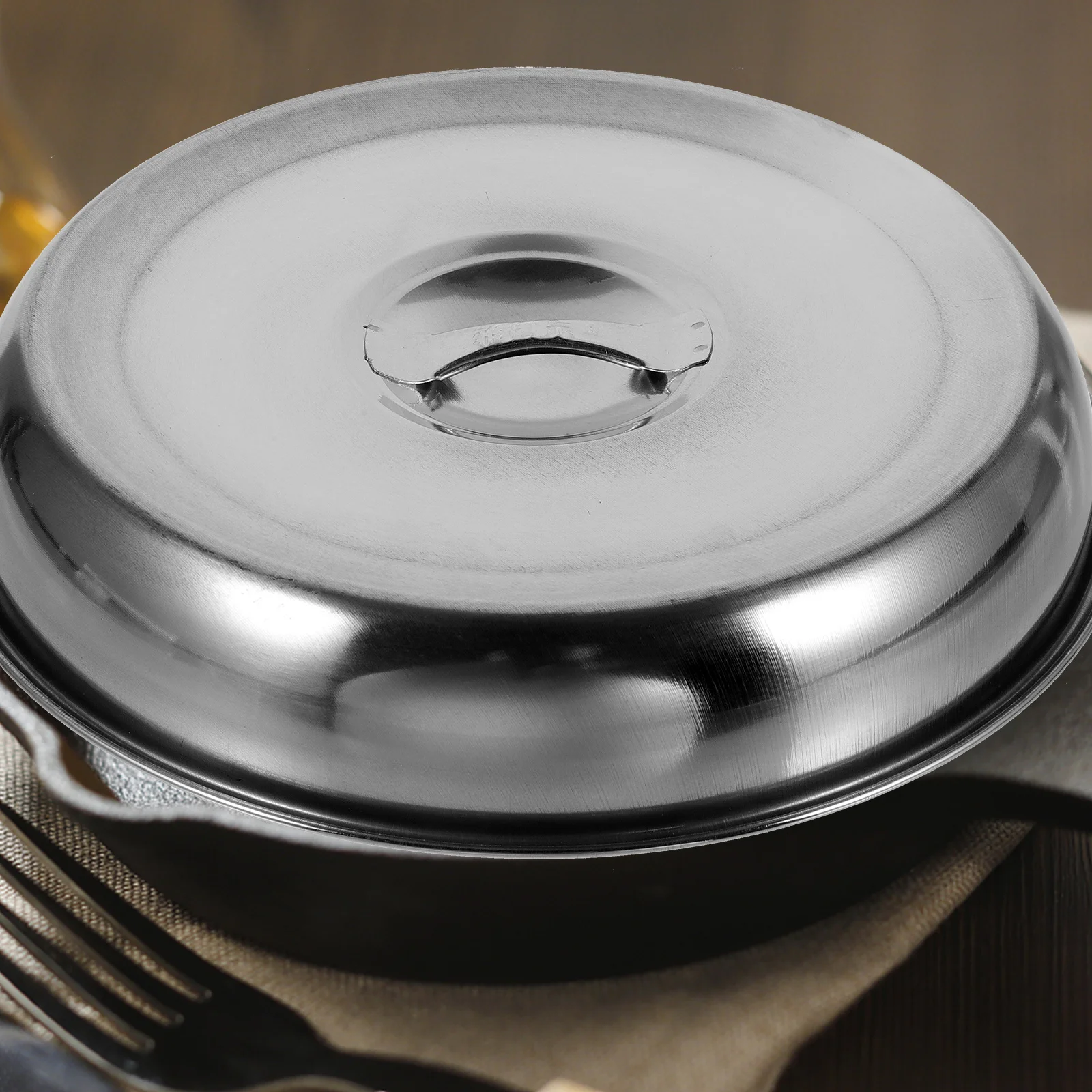 

Stainless Steel Steak Cover Creative Handle Food Protective Cover Kitchen Utensil Fresh Keeping Dome Kitchen Gadget