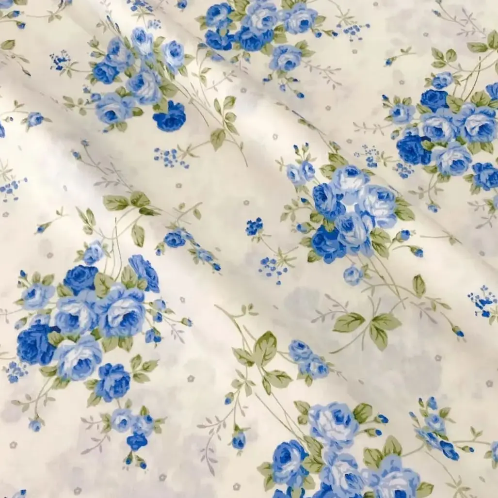 160x50cm Countryside Rose Series Pure Cotton Twill Printed Fabric Duvet Cover Bedding Handmade Bed Skirt Custom Fabric - view 2