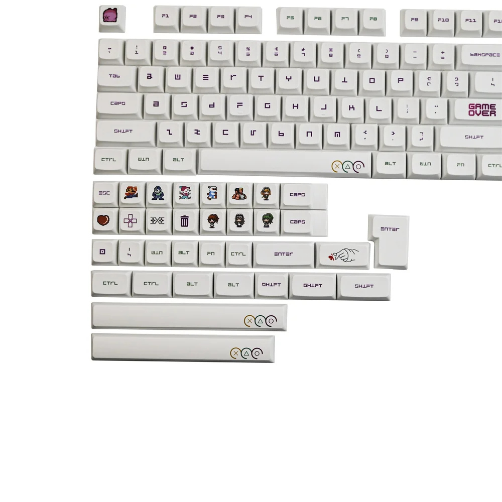 Imagem -05 - Iso da Sublimação da Tintura do Perfil do Keycap Xda do Jogo de Vídeo de Pbt Incorpora o Deslocamento dos Keycaps 1.75u 2u 2.25u para o Interruptor Mecânico do Teclado mx