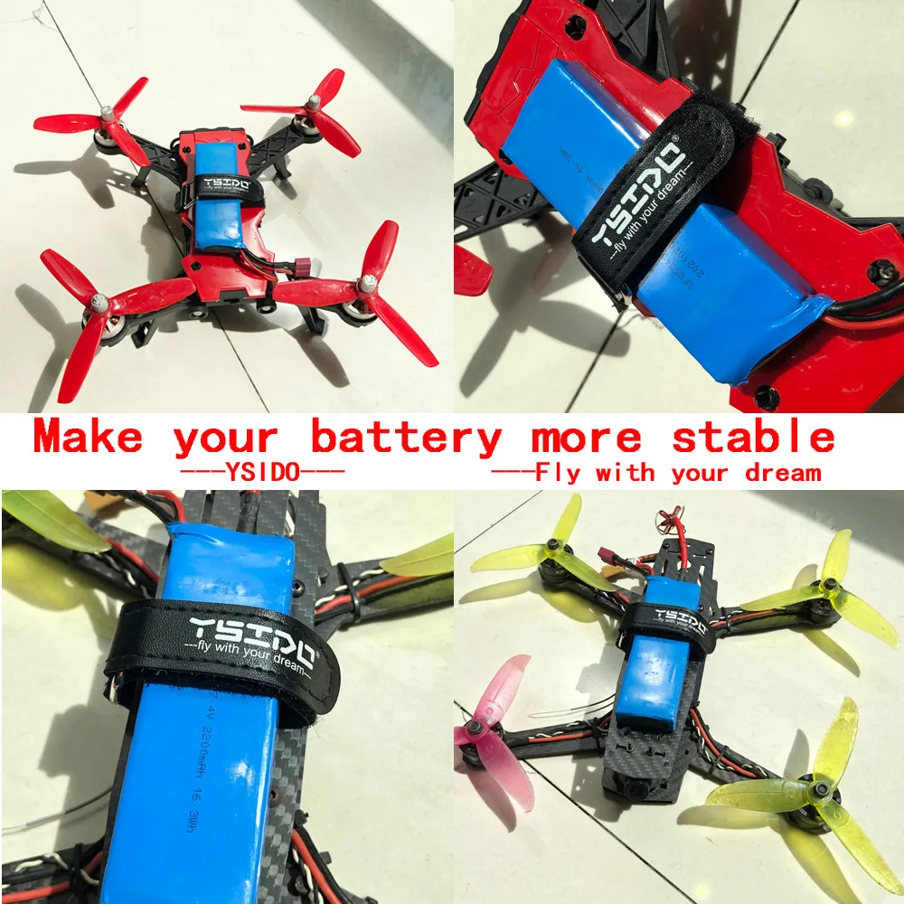 5 pz 10 x150mm 15 x200mm 20x250mm 20x300mm nastro adesivo Nylon Lipo cinturino batteria cintura riutilizzabile fascetta avvolgente per batteria FPV