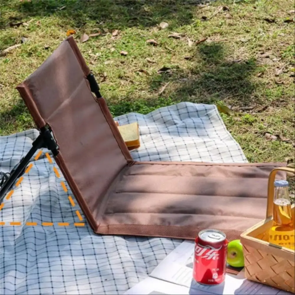 

Aluminum Alloy Frame Foldable Camping Chair Oxford Cloth Material Comfortable Sitting Folding Backrest Cushion Ultra-Light