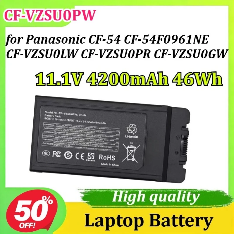 

New CF-VZSU0PW Laptop Battery 11.1V 4200mAh 46Wh for Panasonic CF-54 CF-54F0961NE CF-VZSU0LW CF-VZSU0PR CF-VZSU0GW