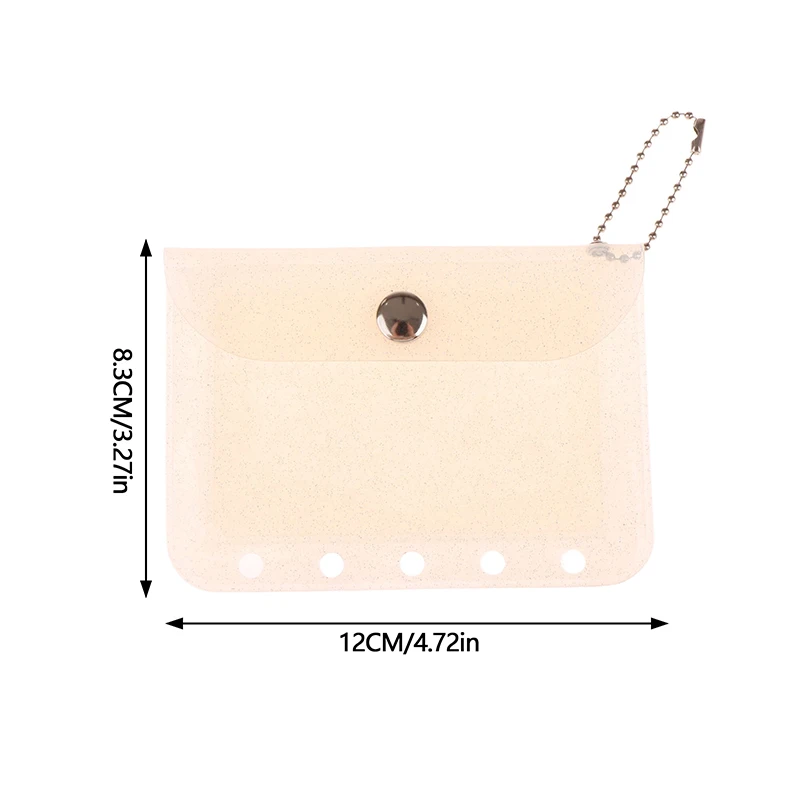 Tarjetero de PVC transparente para hombre y mujer, cartera portátil impermeable para tarjetas de identificación, monedero para chica