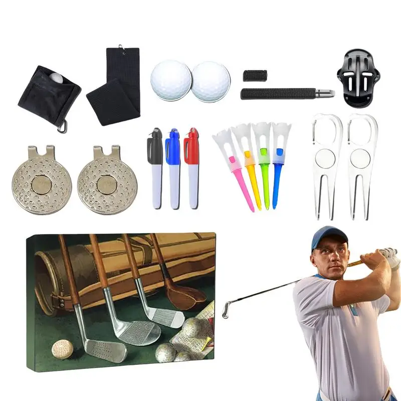 Advent Calendar for Golfers Christmas Countdown Calendars 12pcs Portable Golf Tool Kits for Golf Enthusiast Beginner Lover