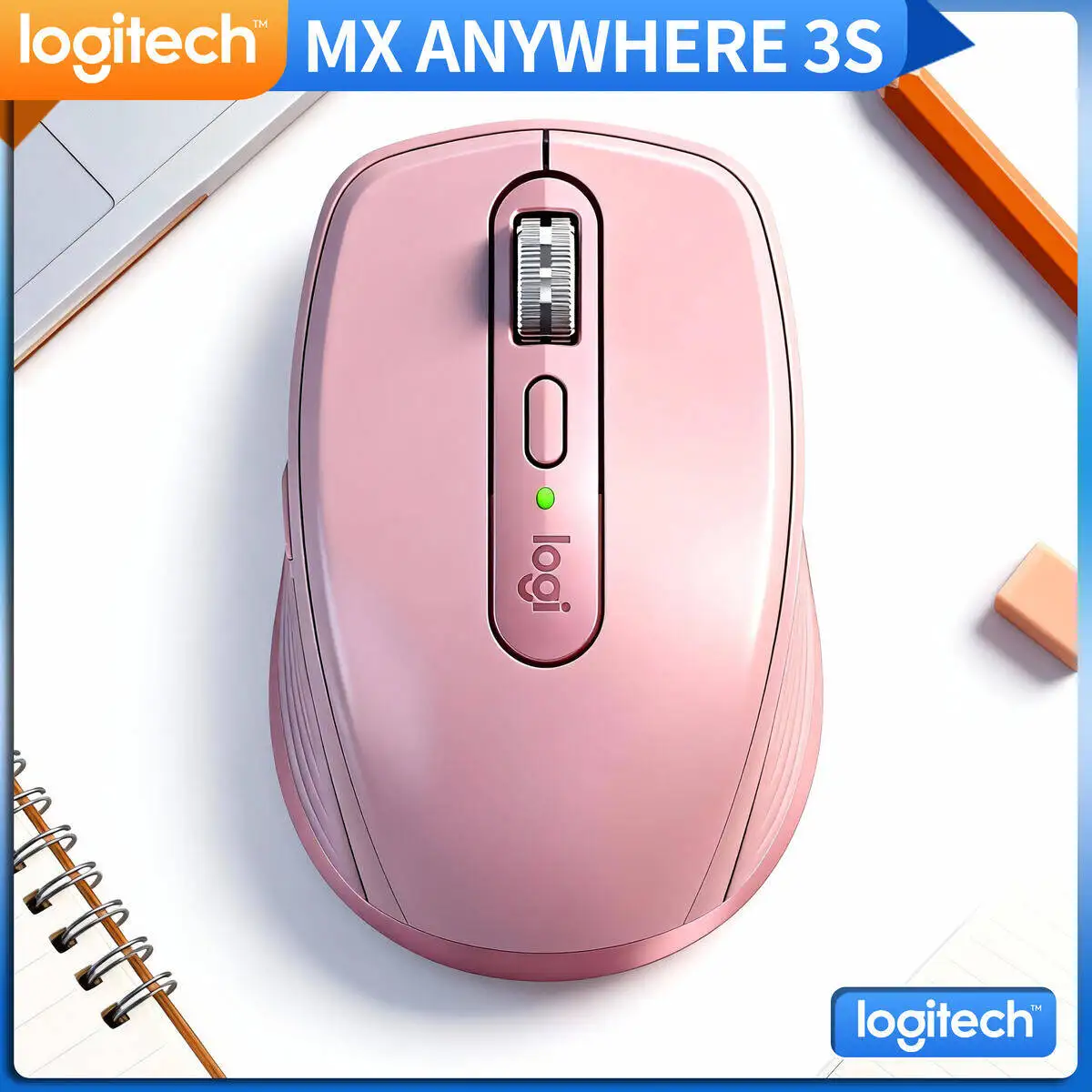 

Logitech MX Anywhere 3S Wireless Office Mouse 4000DPI Precision Silent Operation Dual Mode for Desktop Travel Business