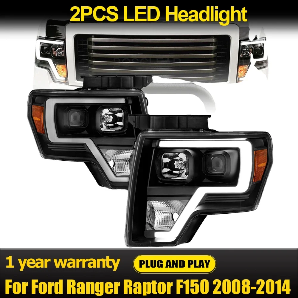 For Ford Ranger Raptor F150 led headlights brake light+taillight 2008-16 17 18 head lamp front Bi-Xenon Lens Double Beam HID KIT