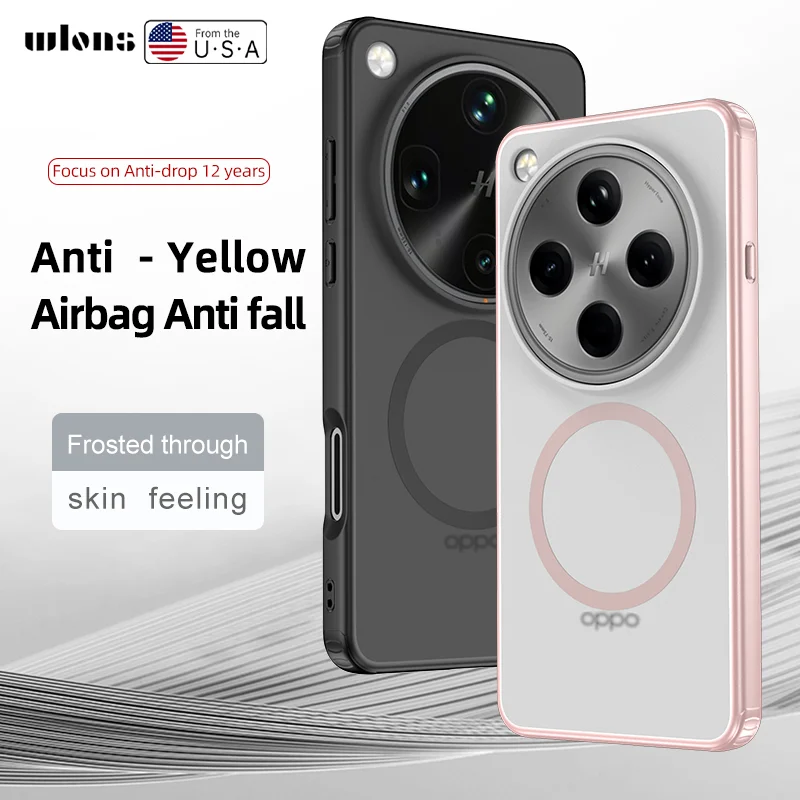 

For OPPO Find X9 Ultra Magnetic Case Frosted Translucent Hard Shell Thickened Protection Shockproof Bumper Back Cover