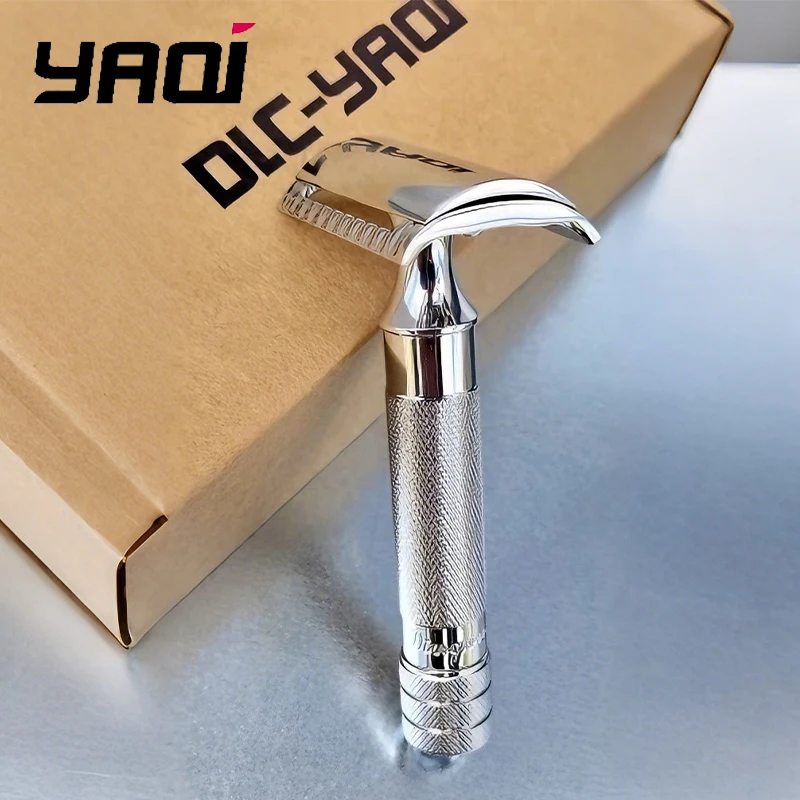 

2026 Yaqi Diagonal Slant Safety Razor Stainless Steel Lightweight Portable 0.35mm Blade Gap for Smooth Shaving Experience