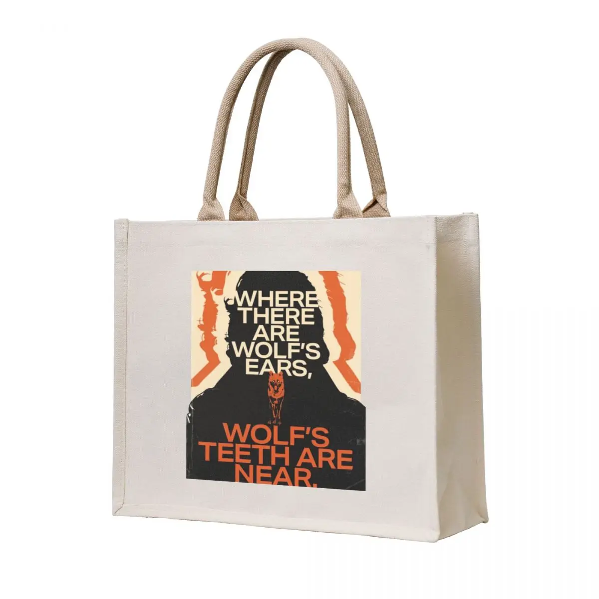 

Where there are wolf’s ears, wolf’s teeth are near. Tote Bag supermarket folding bag tote bag men custom tote
