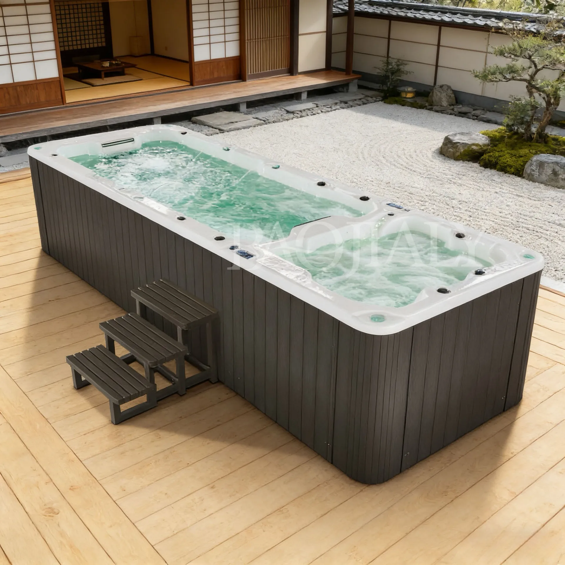 Outdoor Jacuzzi Engineering Swimming Pool Automatic Heating Constant Temperature Infinity Pool Garden Spa Pool Bath