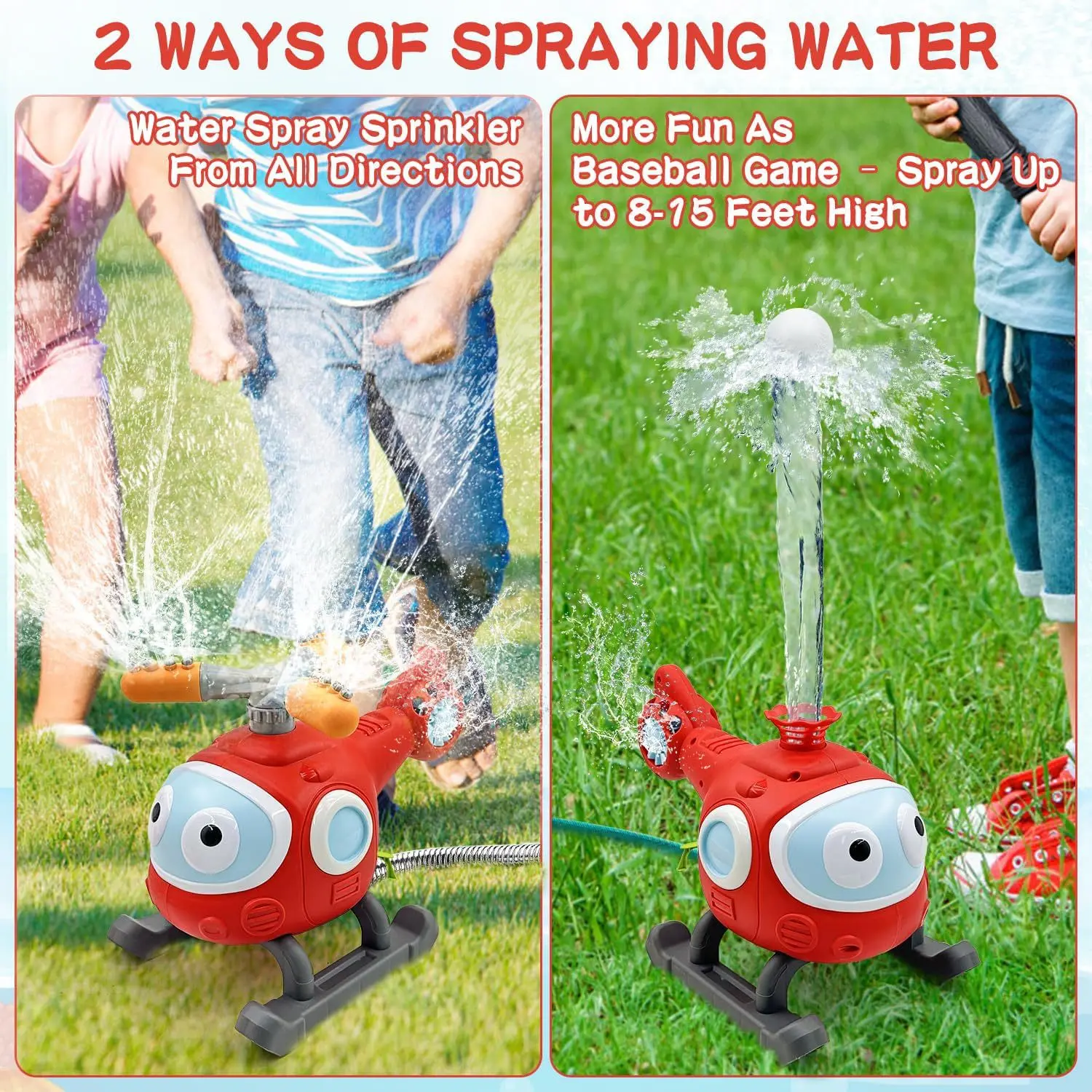 New Outdoor Rotation Helicopter Water Spraying Toy Children Summer Play Water Play Baseball Sports Toys Gift for Kids