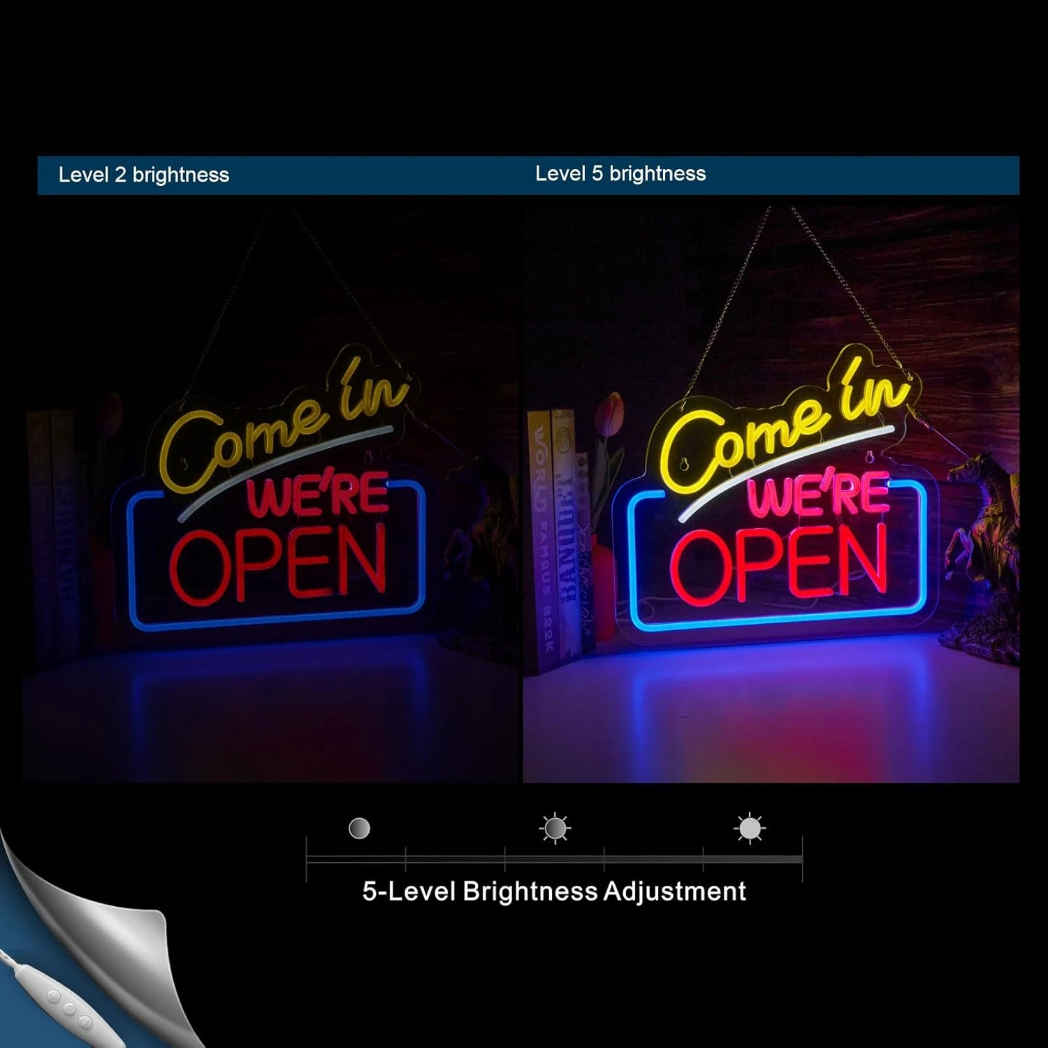 Come In We're Open Neon Sign Wall Decor LED Light Café bar Cafe Restaurant Retail Store Party Pub Shop Decoration Gift Coffee