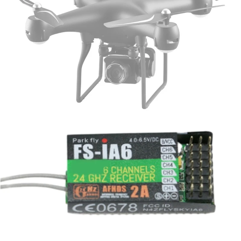 Reliable FS-IA6 Receiver 2.4G 6 Channel with Double Antenna for i4 i6x i6s