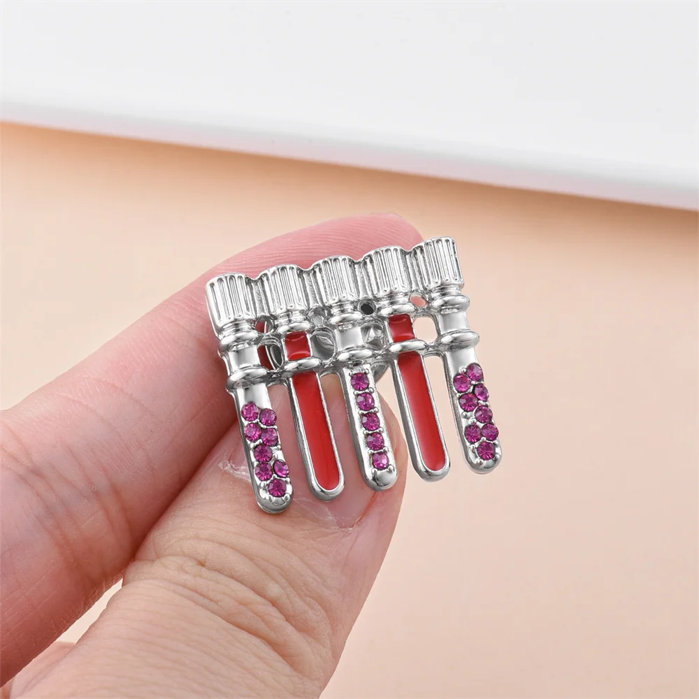 Harong Test Tube Enamel Pin Classic Retro Science Equipment Brooch Badge Collection Jewelry Scientific Research Party Gifts