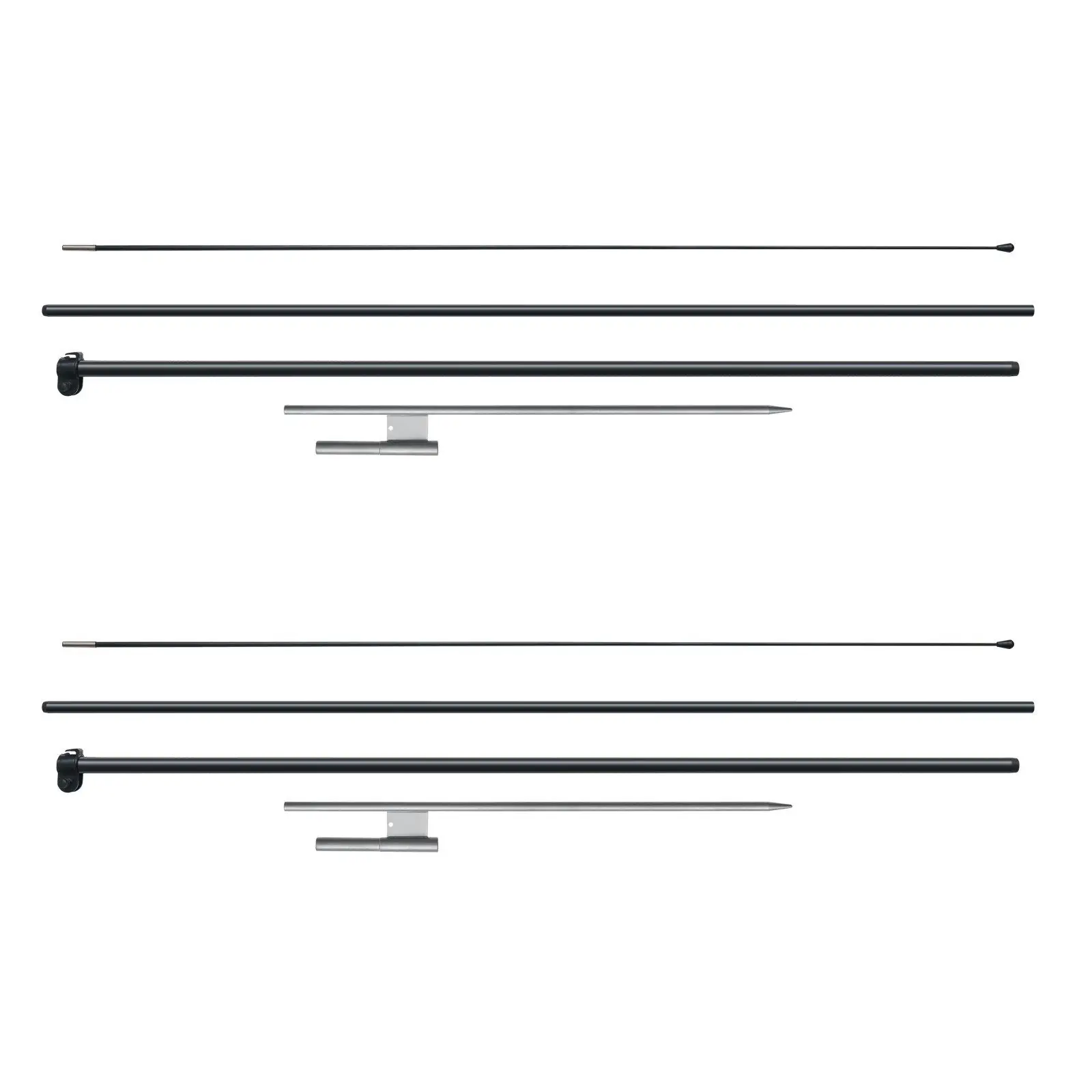

Feather Flag Pole Kit 2 Packs Swooper Flag Pole 12.7 ft with Ground Stakes