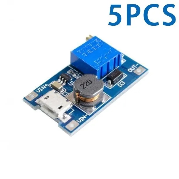 5pcs/10pcs MT3608 DC-DC Step Up Converter Booster Power Supply Module Boost Step-up Board MAX output 28V 2A