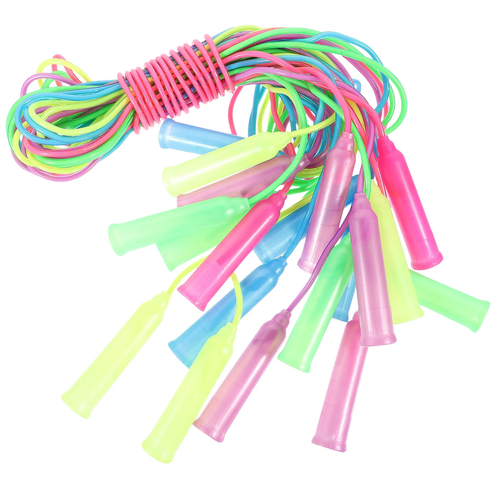 

10pcs Children's Skipping Rope Adjustable Jumping Rope Fitness Equipment Kids Toy Plastic Handle