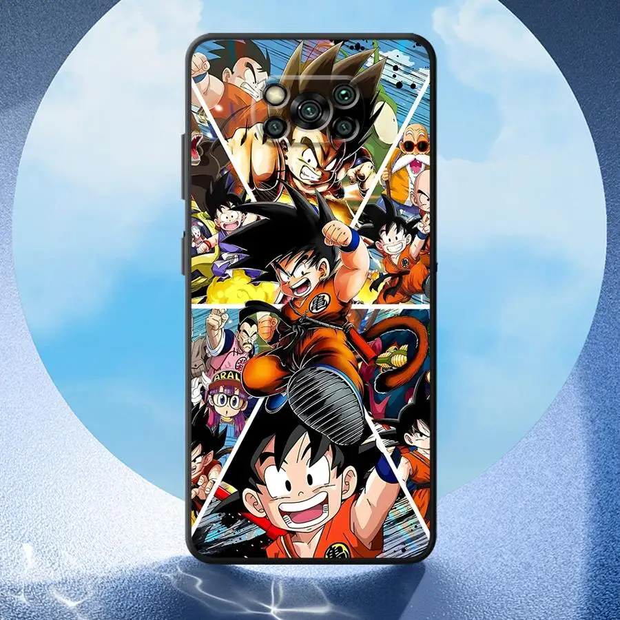 Dragon Ball Handsome Goku Case for Xiaomi Poco C40 C50 F3 F7 C75 X7 C71 C51 C61 X5 M3 M4 Pro X3 NFC X4 Pro M5s M7 Black Soft - view 3
