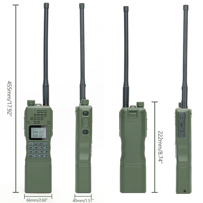 Baofeng-walkie-talkie potente de 15W, AR-152, banda Dual táctil militar, UHF/VHF, Radio bidireccional, 12000mAh, transceptor AN /PRC-152