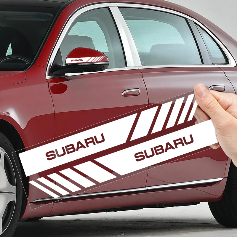 سيارة مرآة الرؤية الخلفية ملصق السيارات الجانب الجسم شريط مائي الديكور لسوبارو فورستر Crosstrek Outback امبريزا تريبيكا صعود