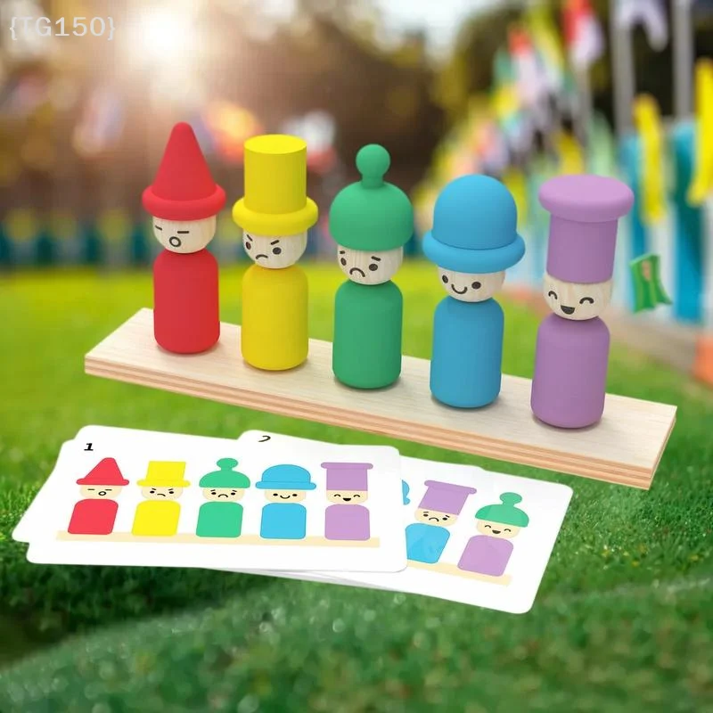 Früherziehung für Kinder: Kleine Montessori-Figuren, Farbausdrücke, Stapelmusik, Hand-Auge-Koordinationsspielzeug