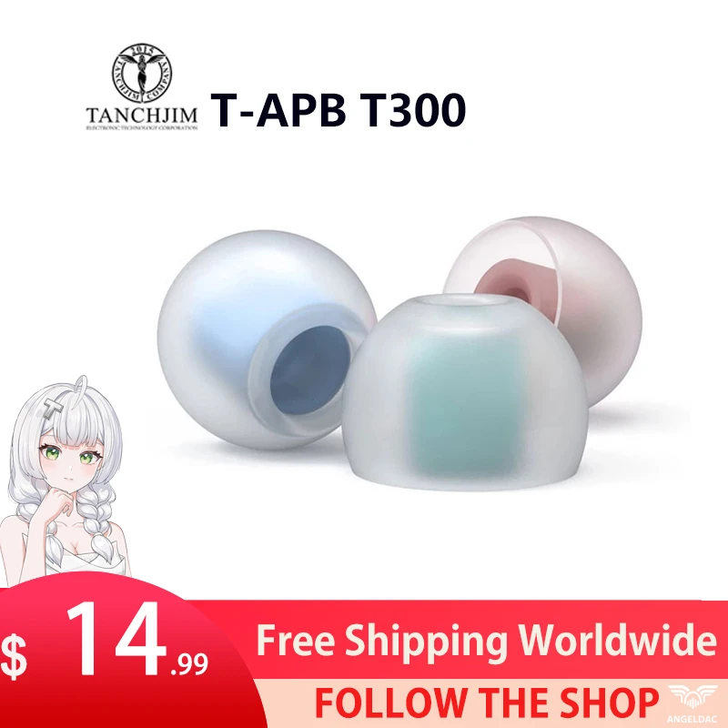 تانتشجيم T-APB T300 سماعة نصائح ثلاثة أضعاف/باس تعزيز ضغط الهواء التوازن سيليكون سماعات الأذن 1 بطاقة 2 أزواج (T300B + T300T)