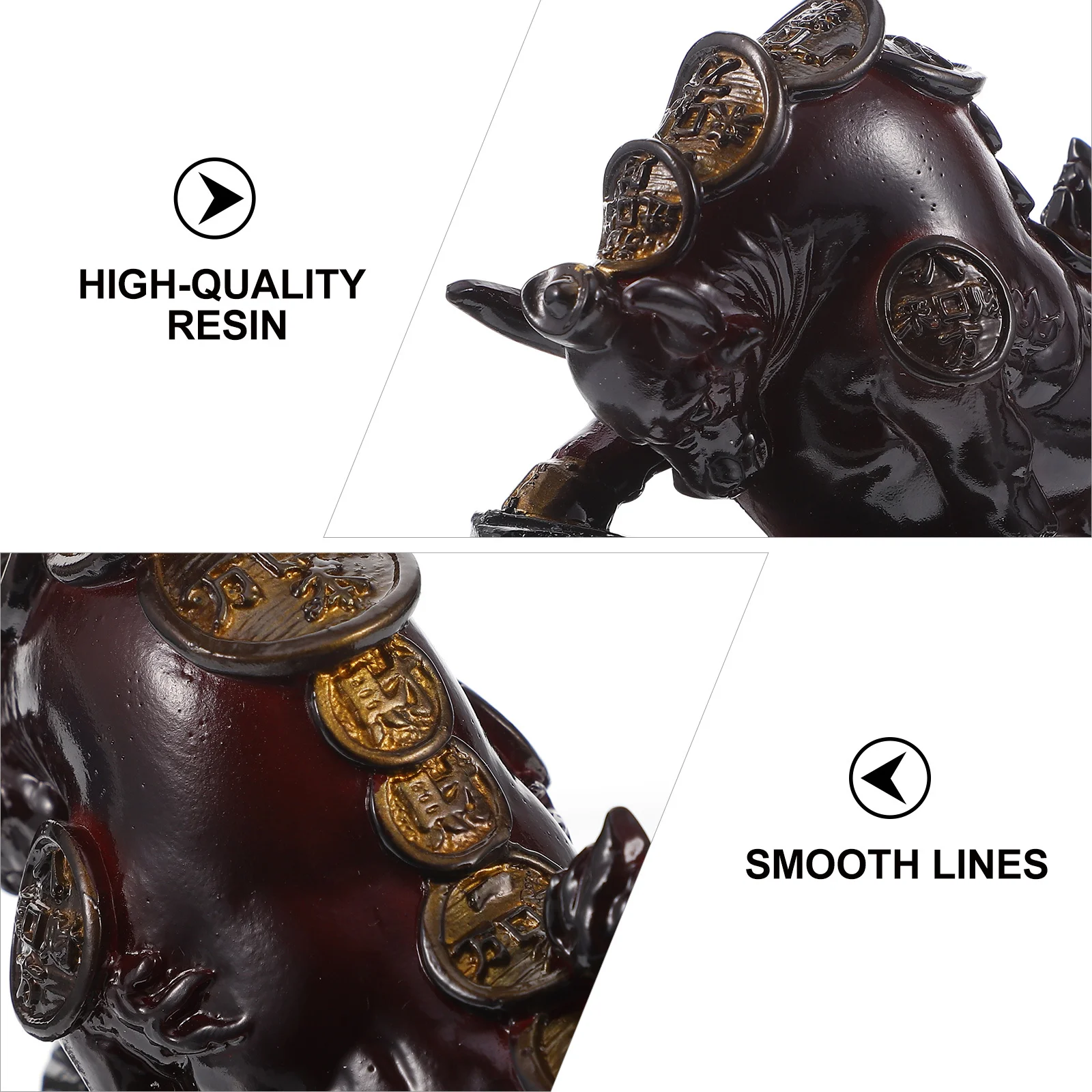 

1Pcs Resin Tea Pet Cattle Ornament with Color Change Effect When Pouring Hot Water Unique Desktop Decor Gift Idea